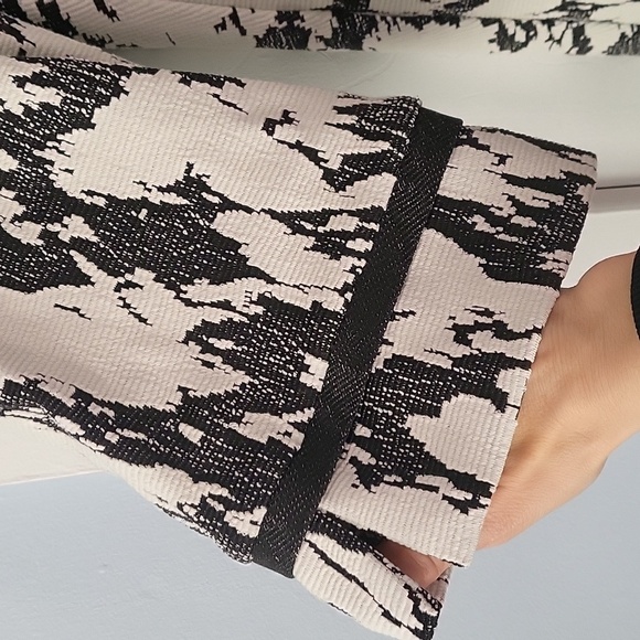 Joseph Ribkoff Black and White Patterned Coat - Picture 4 of 12